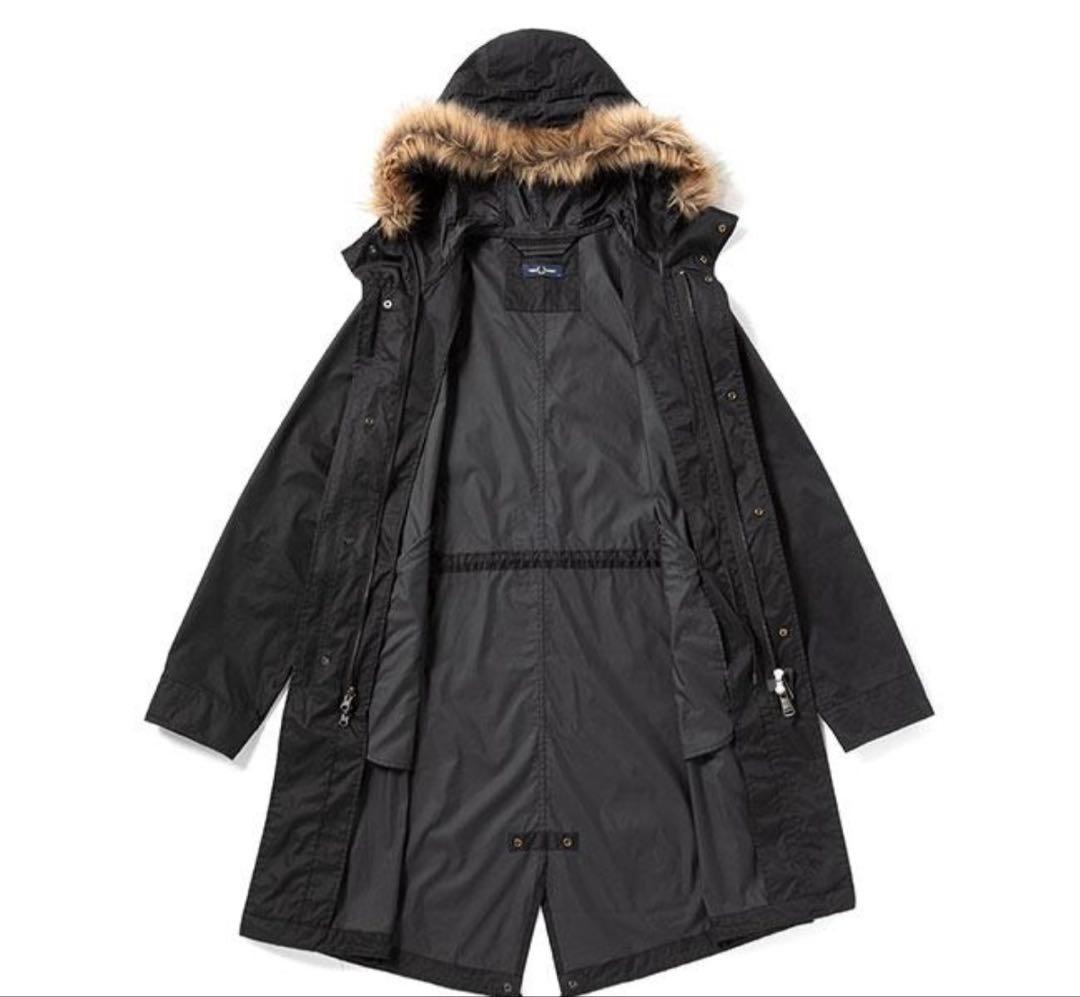 ブラック フード付き モッズコート