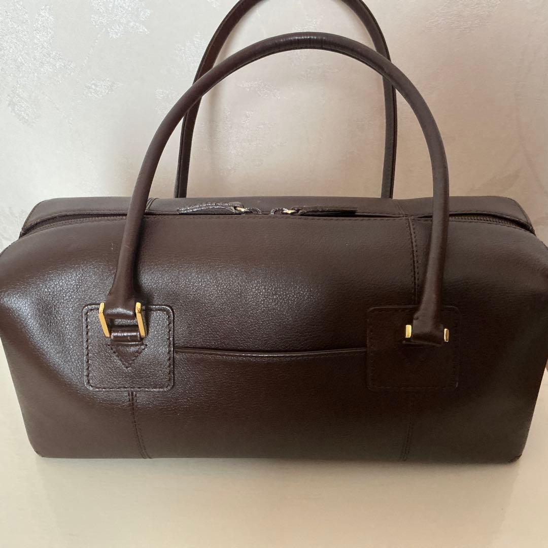 ふれ様ご購入予定❣️濱野ショルダーバッグ、ボストンバッグ　ダークブラウン