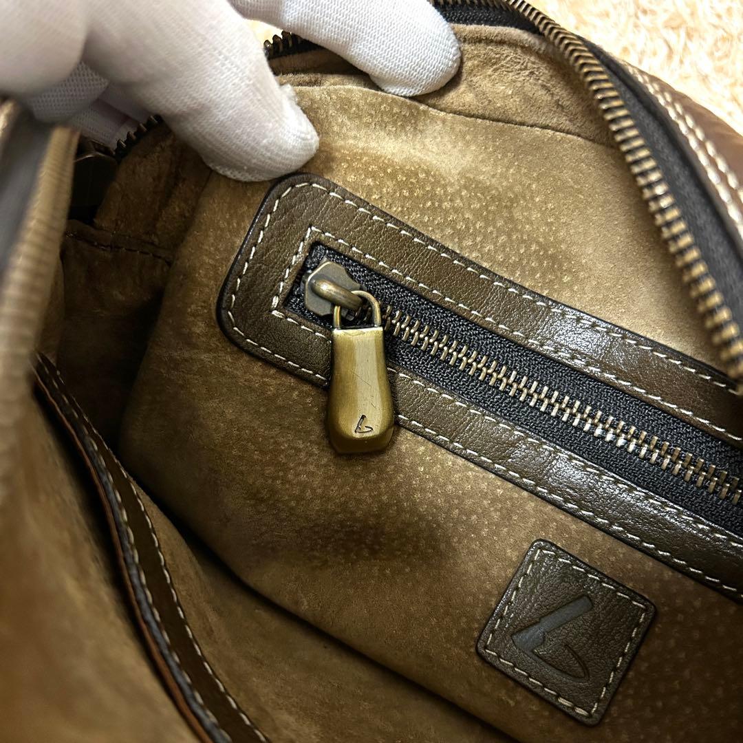 美品✨ 土屋鞄 ツチヤカバン トーンオイルヌメ ジップトップショルダーバッグ