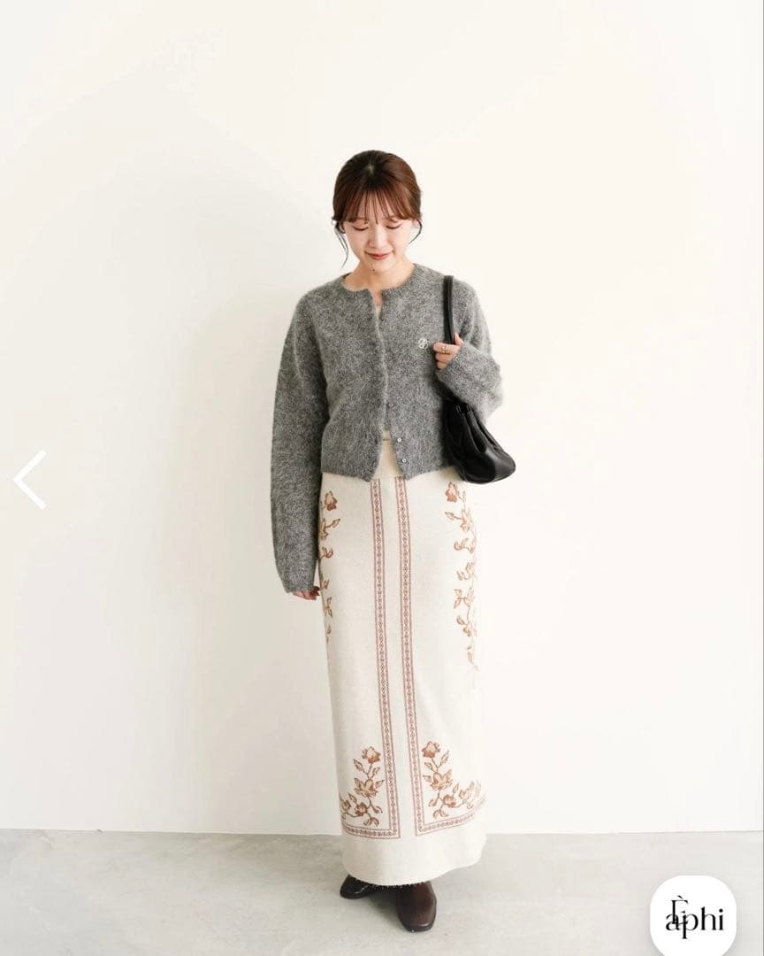 スカート Eaphi SCARF MOTIF KNIT SKIRT