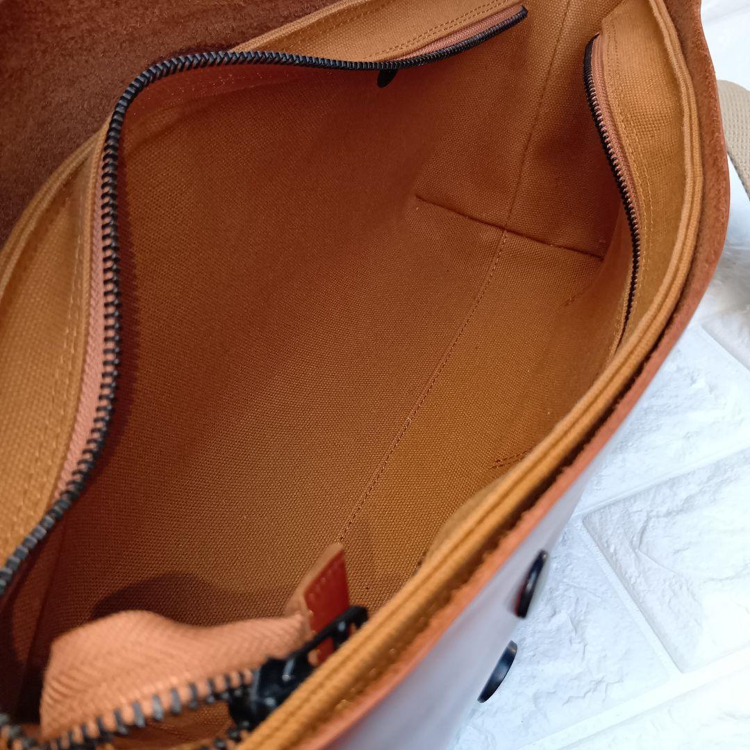 【ユニアンドコー】メッセンジャーバック ショルダーバッグ S キャメル ブラウン