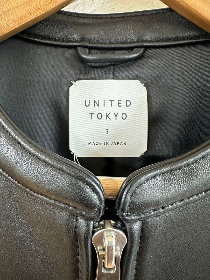 【美品】UNITED TOKYOラムレザーシングルライダースジャケット