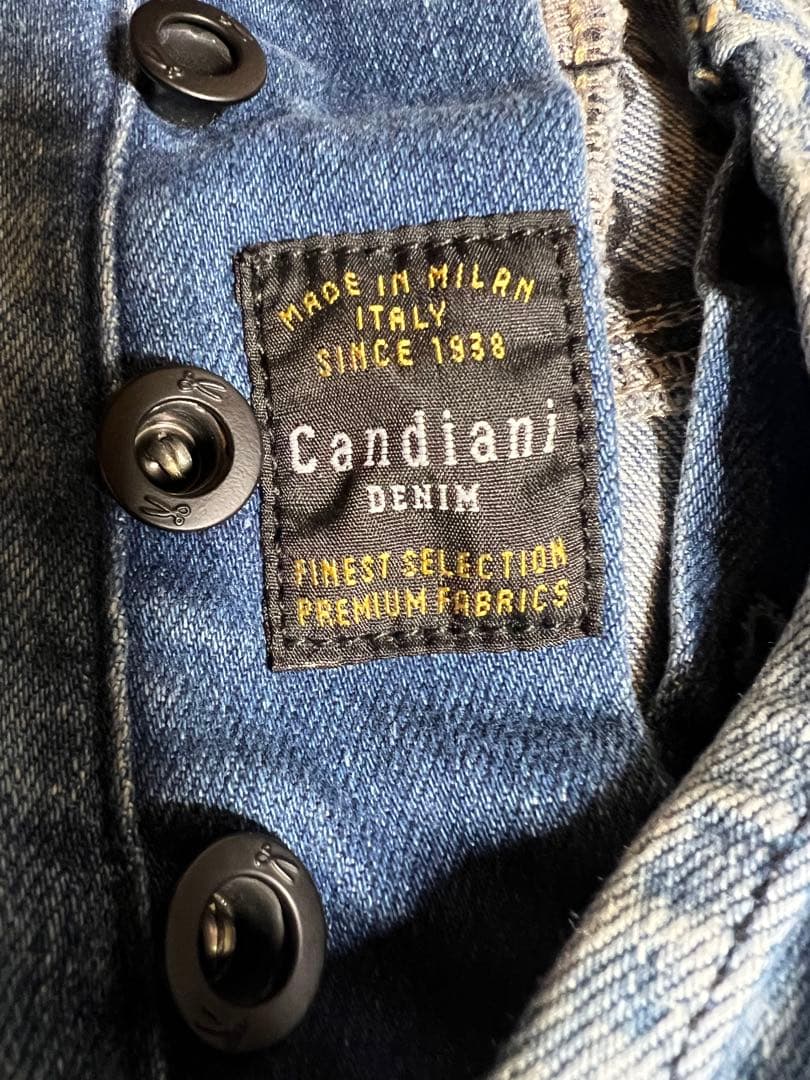 【極美品】DENHAM RAZORW33カンディアーニ製ダメージ加工イタリア生地