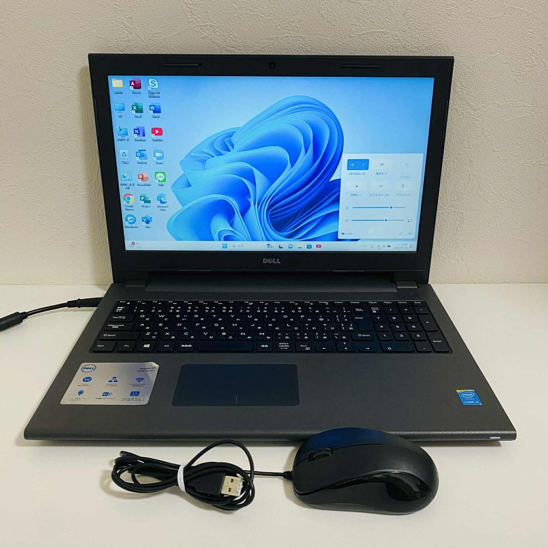 Y53 Dellノートパソコン i5メモリ8G高速Windows11オフィス付き