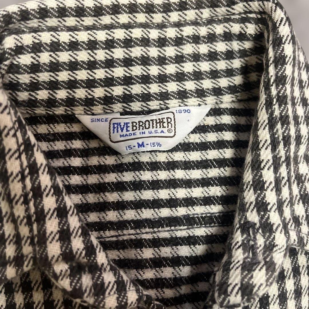80s five brother ギンガムチェック　usa製
