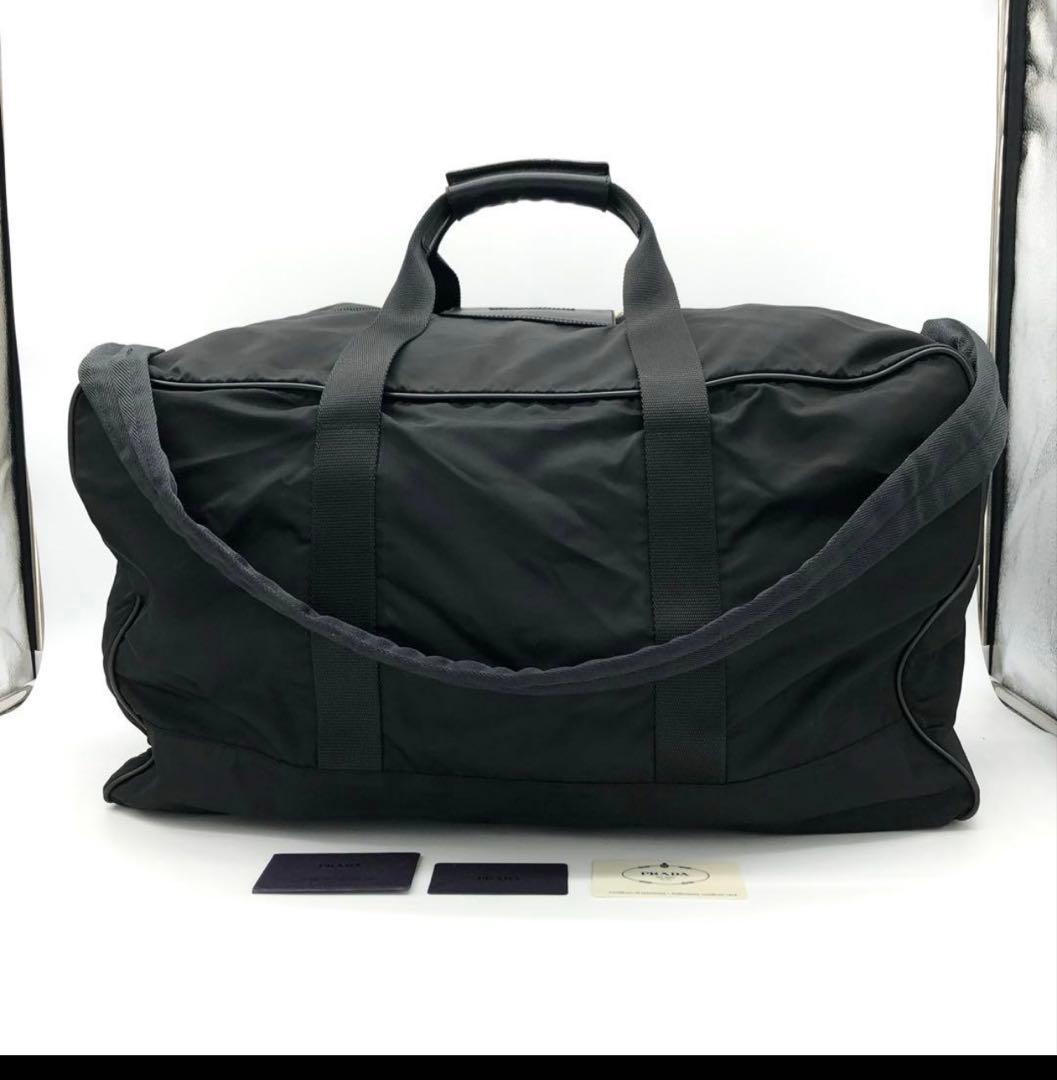 【極上美品・Gカード付✨】プラダ 2way ボストンバッグ　サフィアーノ 南京錠