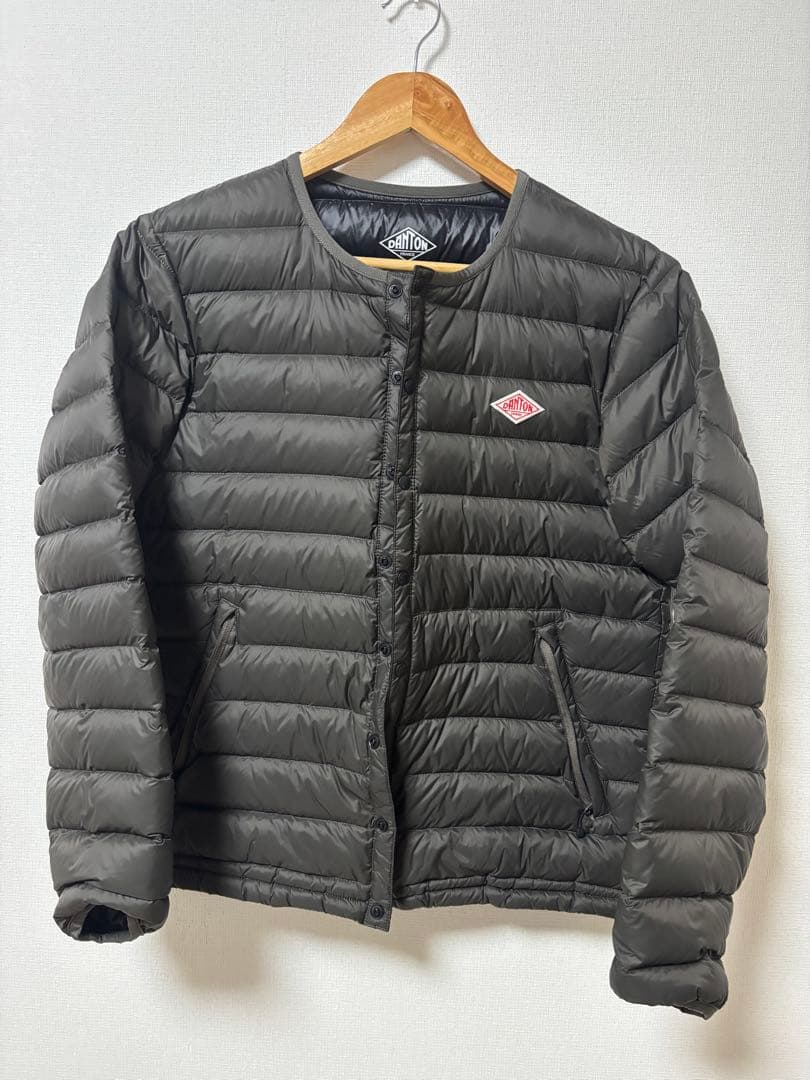 DANTON ダウンジャケット サイズ38 オリーブ