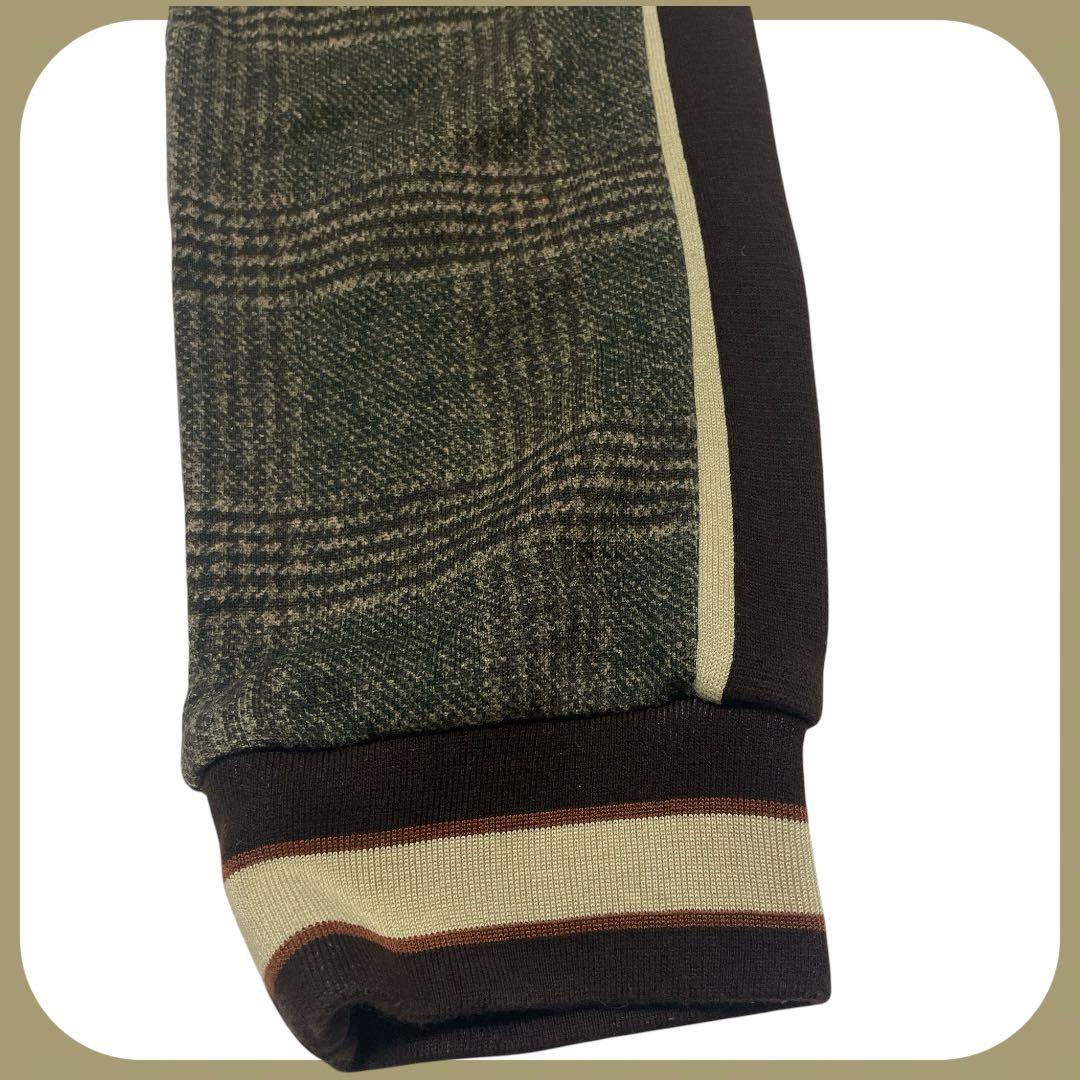 【美品】DOLCE&GABBANA ロゴ パンツ 140 チェック柄　茶色