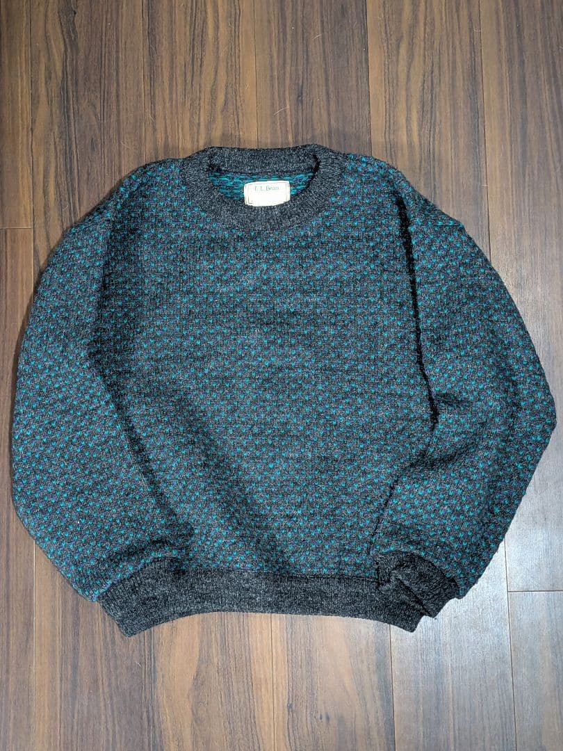 90s ノルウェー製 L.L.Bean エルエルビーン バーズアイ ニット