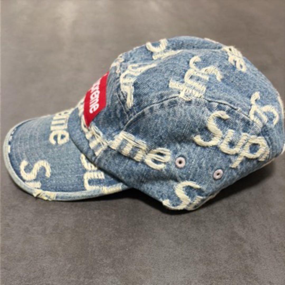 帽子 supreme Frayed Logos Denim Camp Cap