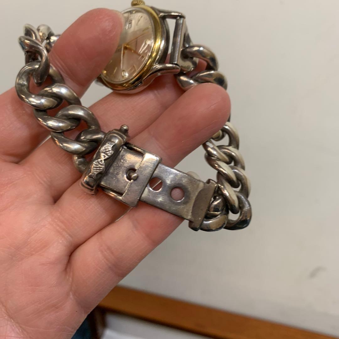 【希少】Clio blue クリオブルー 自動巻き シルバー925 時計 裏スケ