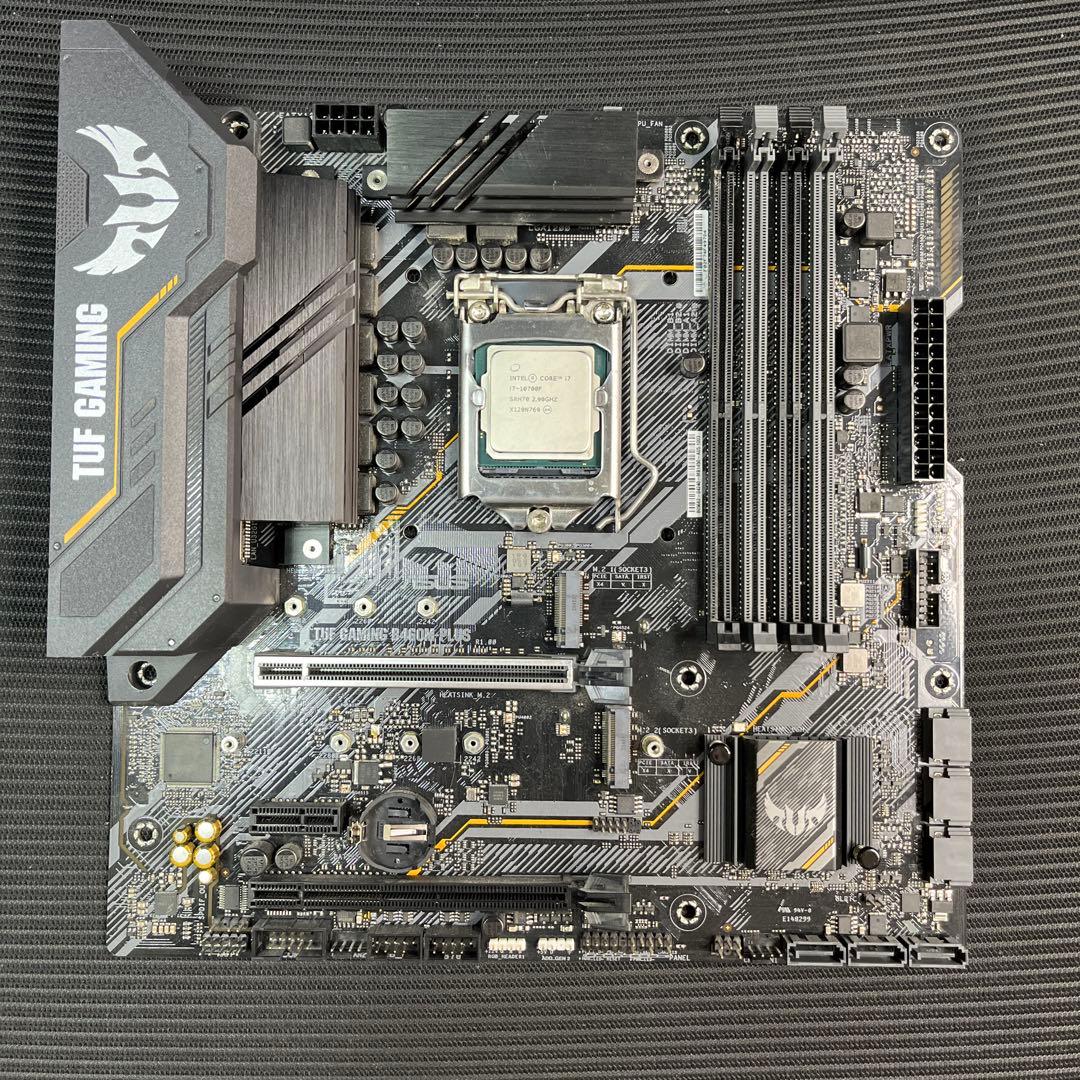 マザーボード b460m plus+core i7 10700F