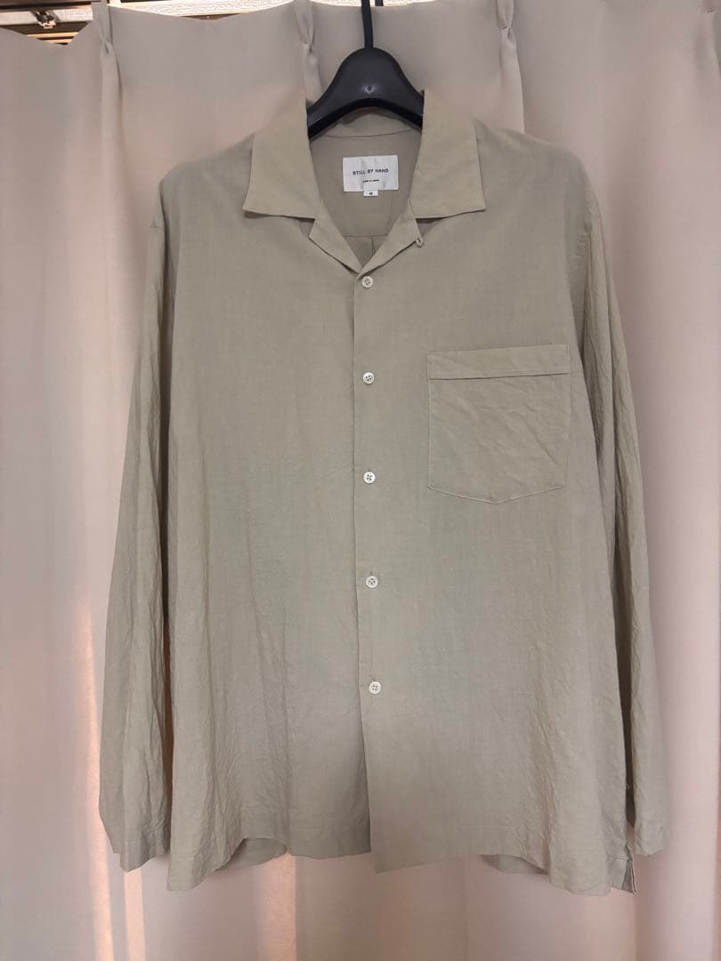 STILL BY HAND SH04252 コットンシルクオープンカラーシャツ