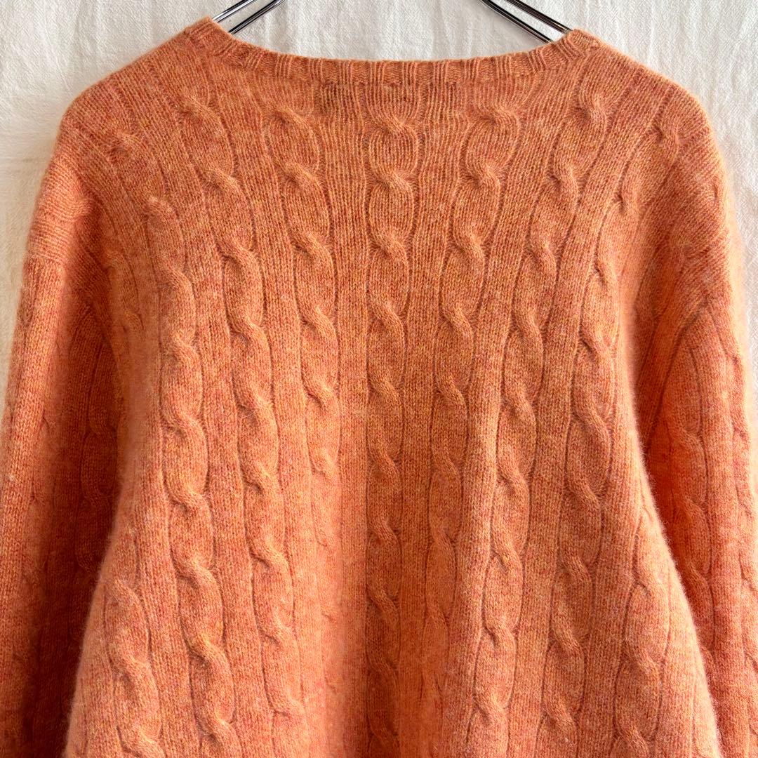 PolobyRalphLauren カシミア Uネック ケーブル編み セーター