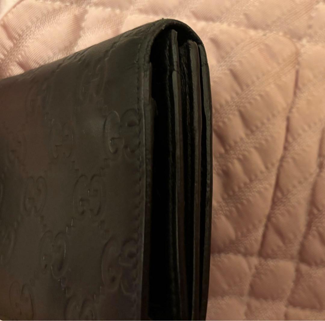 GUCCI GG柄 長財布 箱・タグ付き　黒