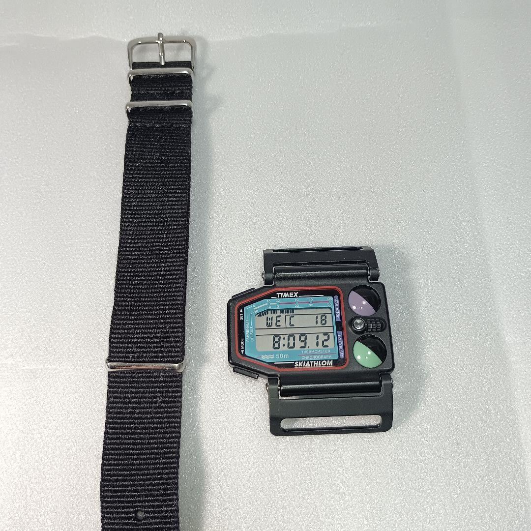 TIMEX SKIATHLOM本体のみ 汎用ベルト付 動作OKタイメックス豆球