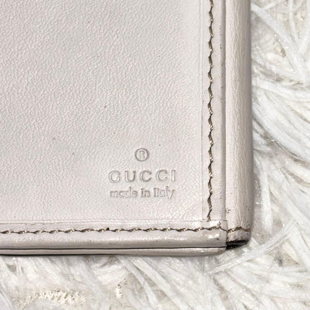 美品✨GUCCI GGキャンバス ラブリーハート 長財布 ホワイト　白　折り財布