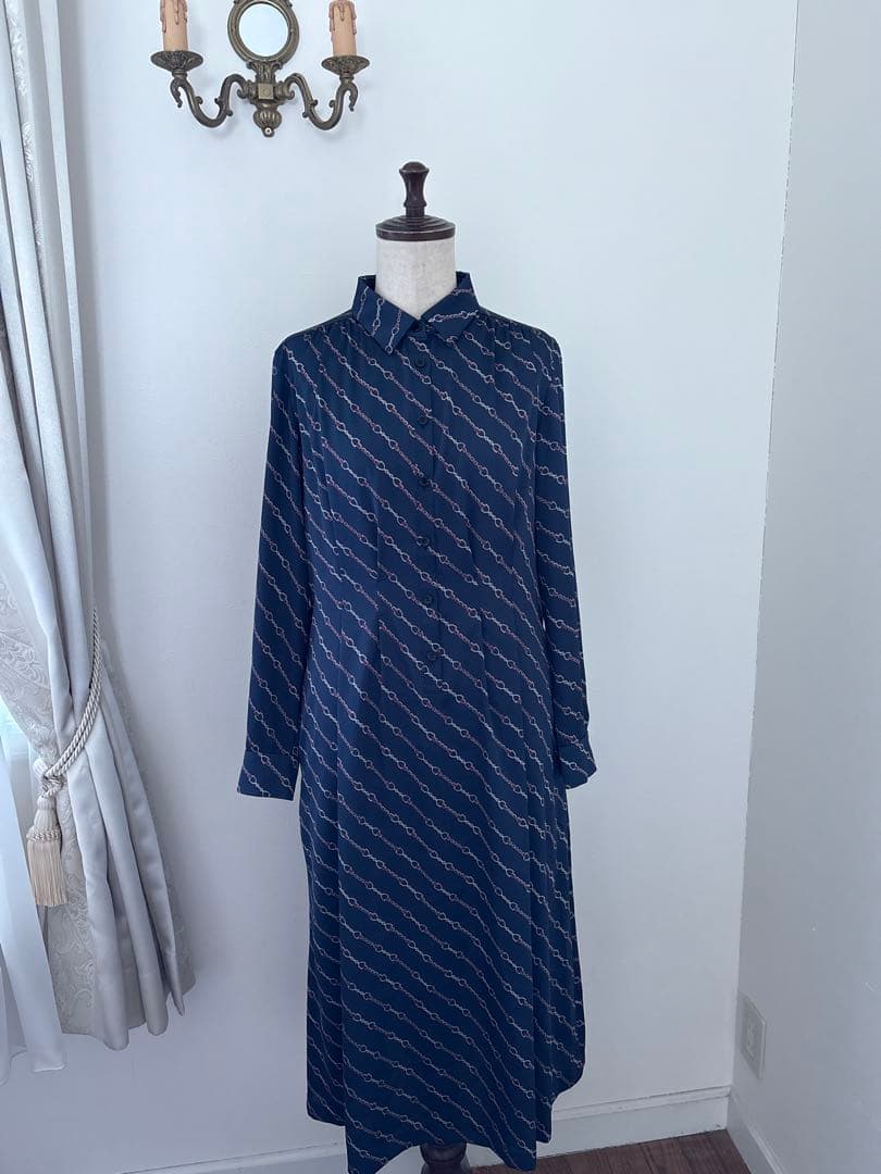 2024マッキントッシュロンドン　ビットプリントワンピース 38 ¥75,900