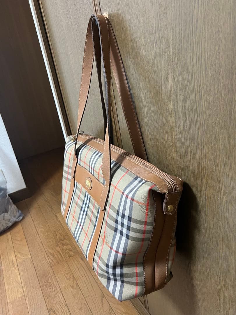 Burberry チェック柄 トートバッグ　ノバチェック　ヴィンテージ