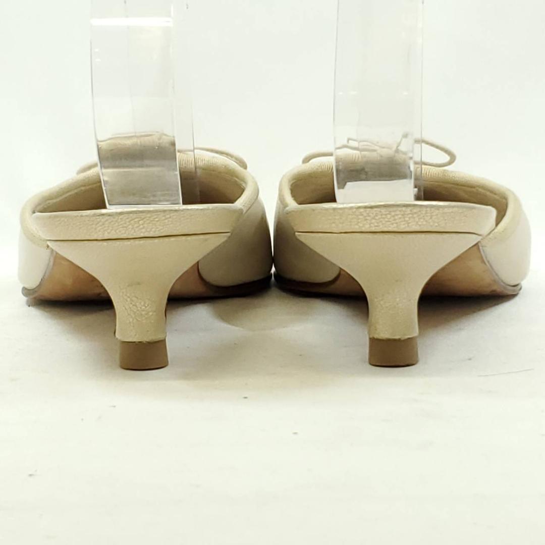 シャネル　ココマーク　ミュール　箱付き　ベージュ　EU37.5　イタリア製