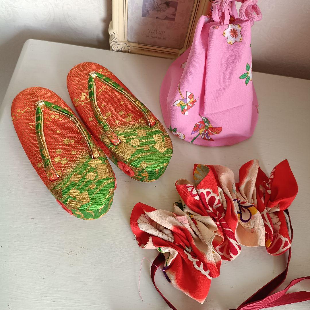 専用です☆　　　アンティークピンククリームオレンジの着物