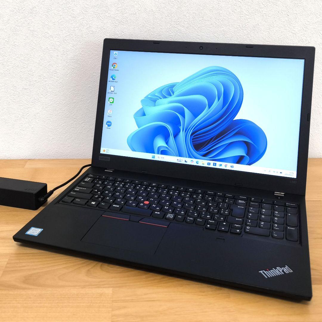 L580【大画面ノートパソコン】カメラ付き／Windows11・i5第8世代