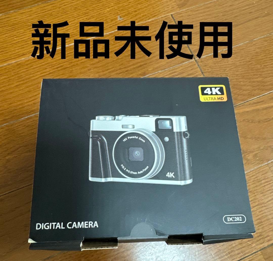 4Kデジタルカメラ 写真撮影用 オートフォーカス 48MP 32GBカード