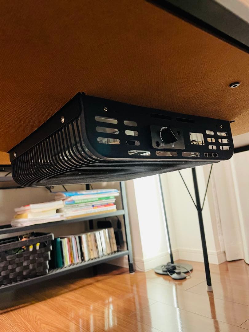 【中古】オシャレ古材風アイアンこたつテーブル/継ぎ脚付/120ｘ60cm