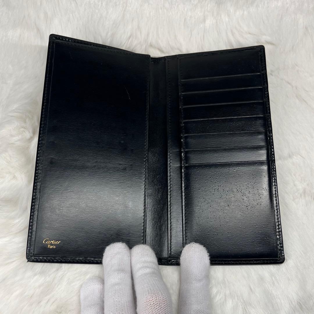 【極美品】Cartier黒レザー長財布