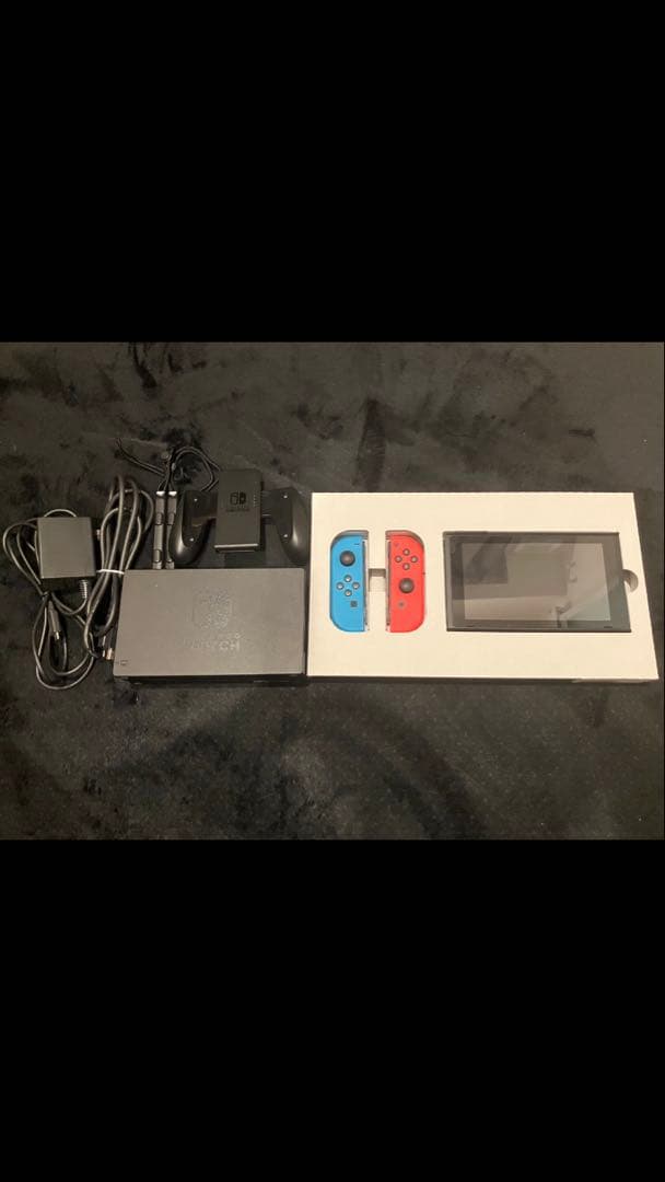 NintendoSwitchネオンブルーレッド動作確認済付属品完品microSD