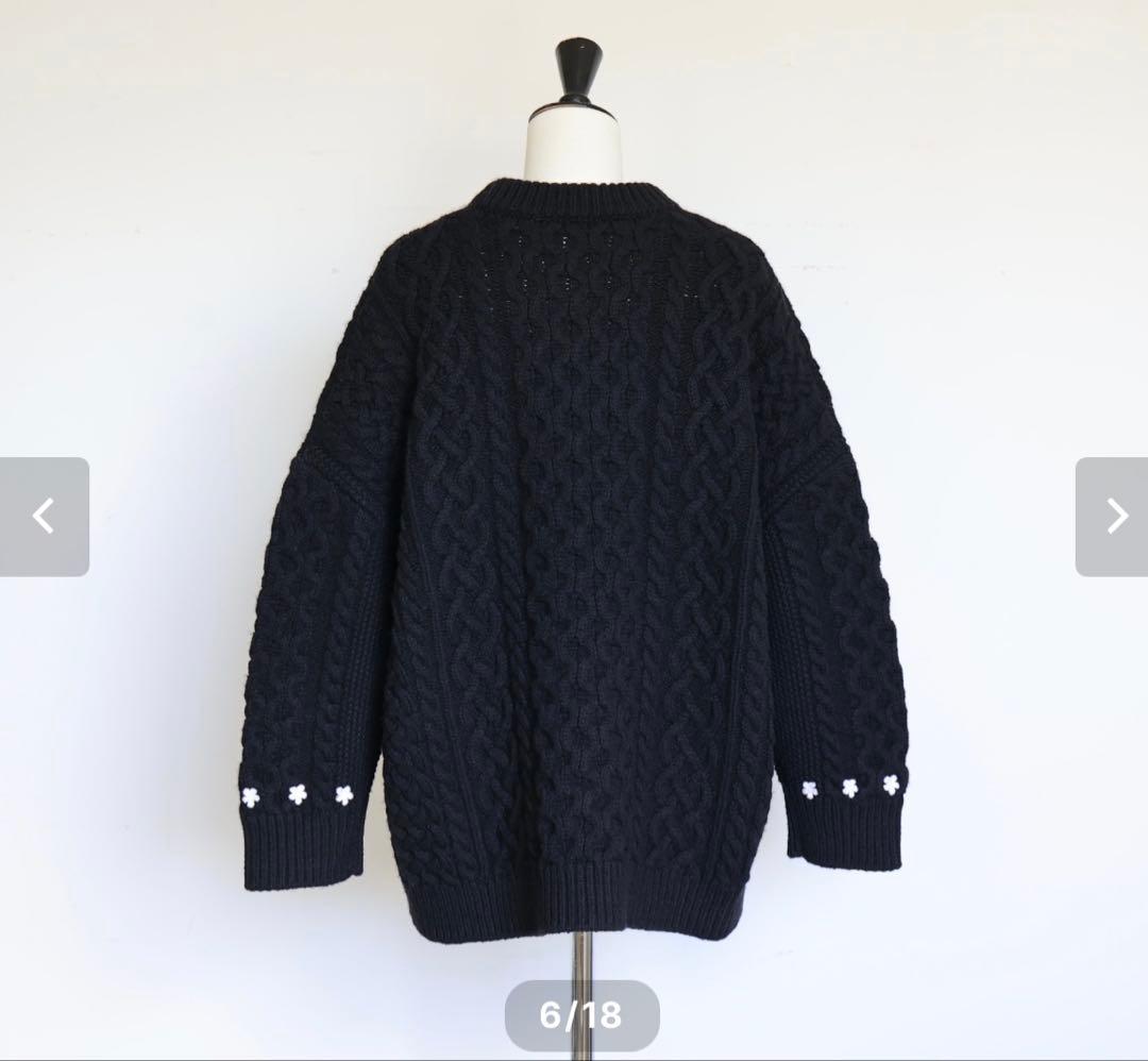 トップス Gypsohila Floral Cable Knit BLACK