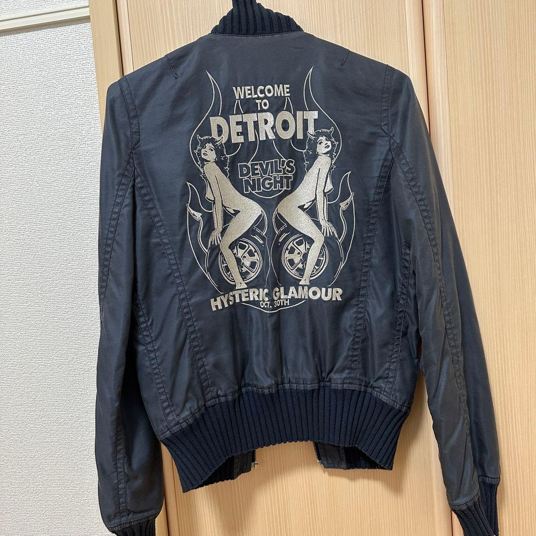 HYSTERIC GLAMOUR 刺繍ブルゾン ライダース