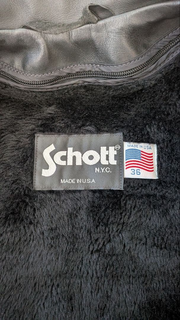 Schott シングルライダース 36 ライナー付き