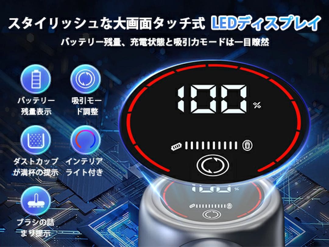 新品未使用⭐️LEDスティッククリーナー 65Kpa 楽天ランキング第1位商品