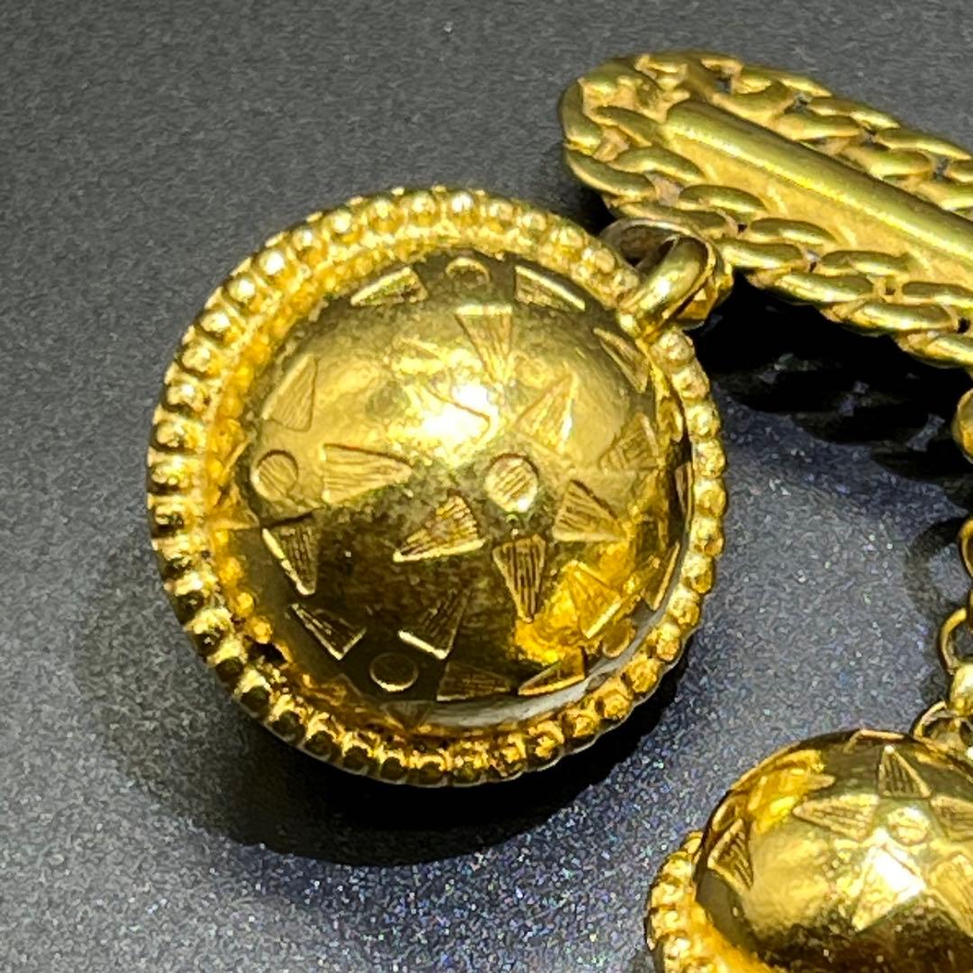 【美品】セリーヌ　ブローチ　スターボール　凱旋門　ゴールド