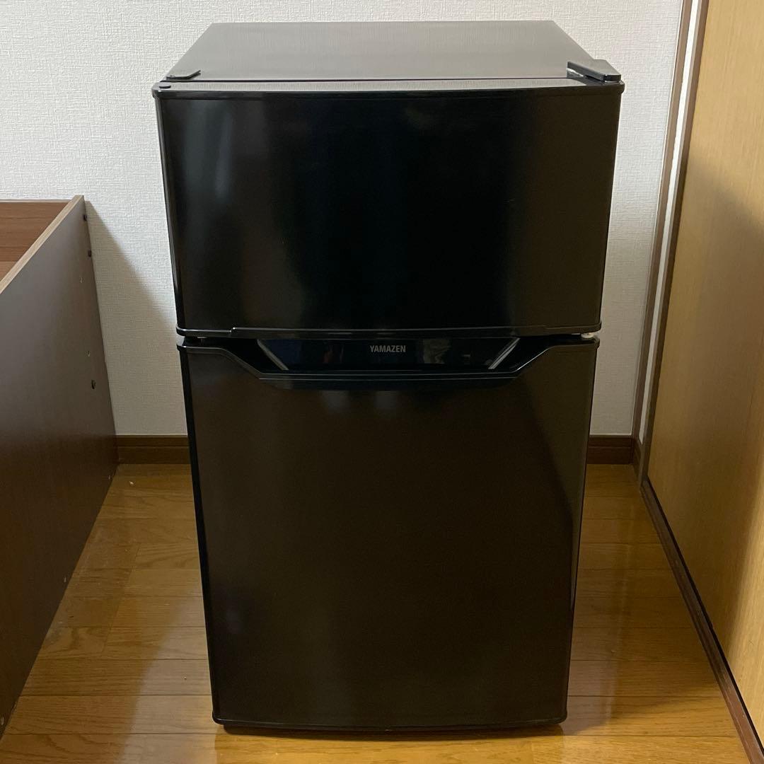 YAMAZEN 冷蔵庫 冷凍庫付き ブラック