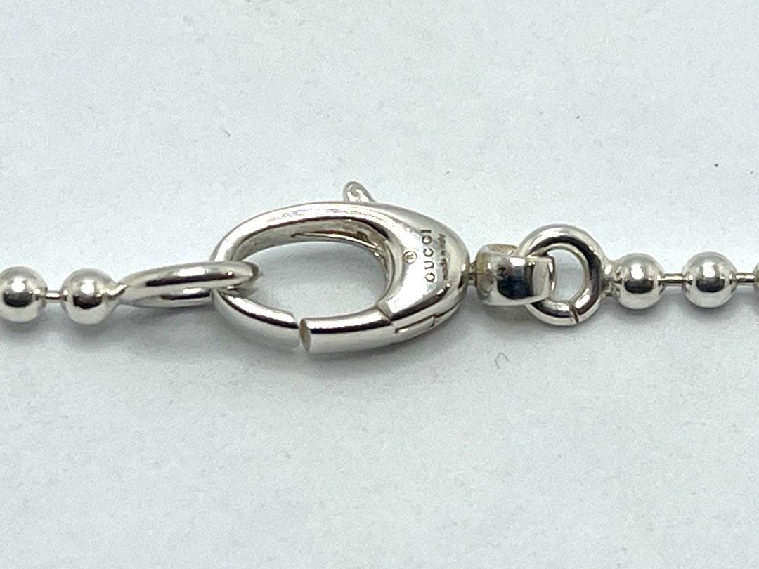 h786美品　GUCCI インターロッキング　Gロゴ　ハート　ネックレス　925