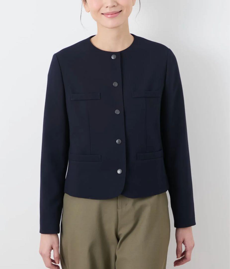 NEW YORKER 2025年モデル ノーカラージャケット パンツ 紺