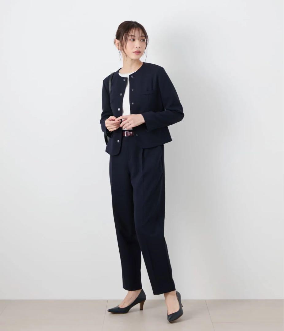NEW YORKER 2025年モデル ノーカラージャケット パンツ 紺