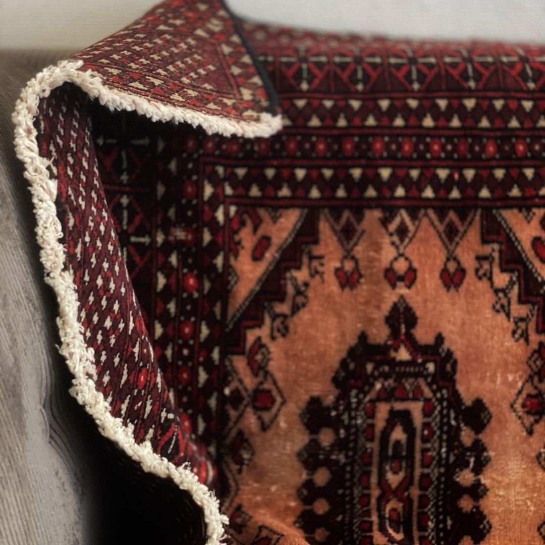 【在庫整理／大幅値引】145×90パキスタン・ラホール産 ヴィンテージラグ