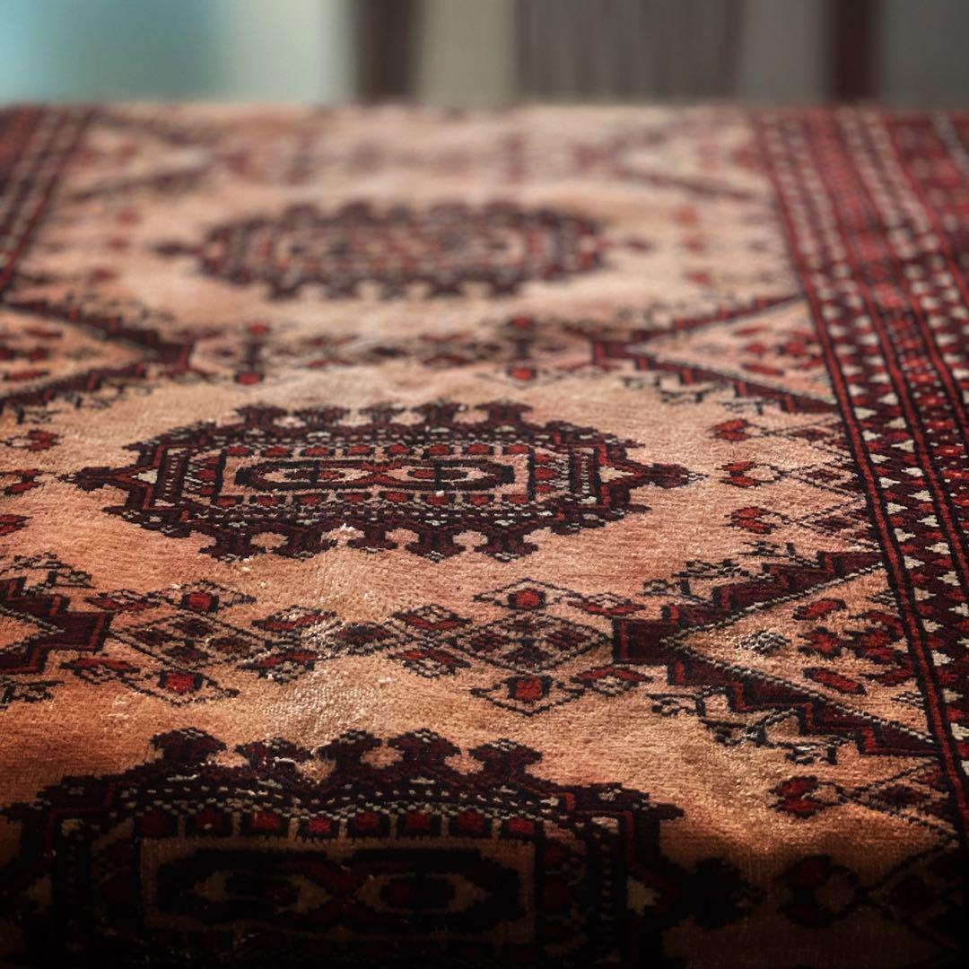 【在庫整理／大幅値引】145×90パキスタン・ラホール産 ヴィンテージラグ