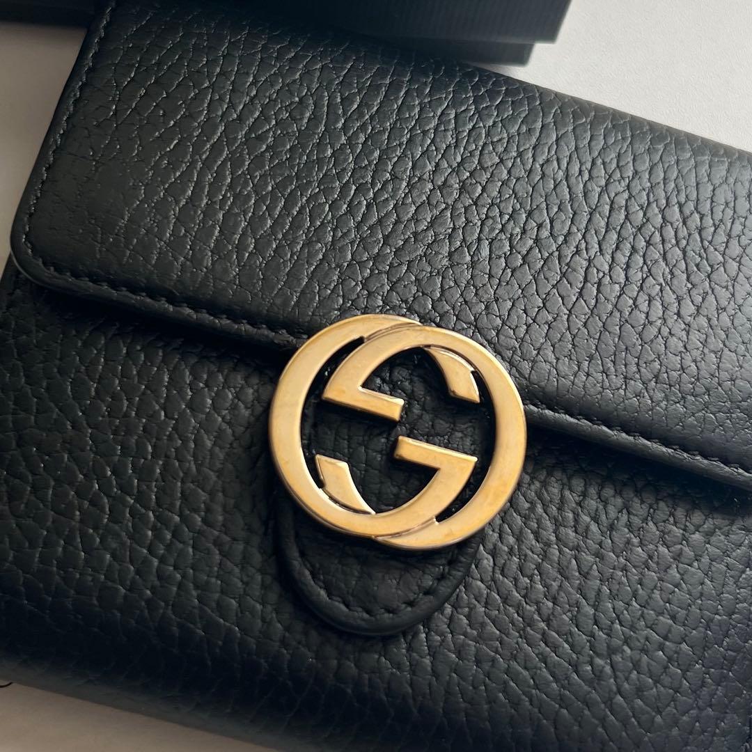 92 極上美品 GUCCI グッチ 2つ折り財布