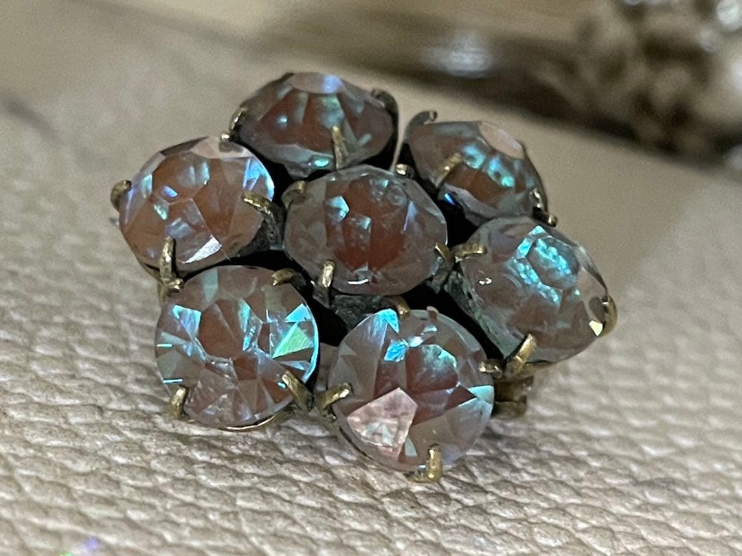 アンティーク　サフィレット　クラスターブローチ