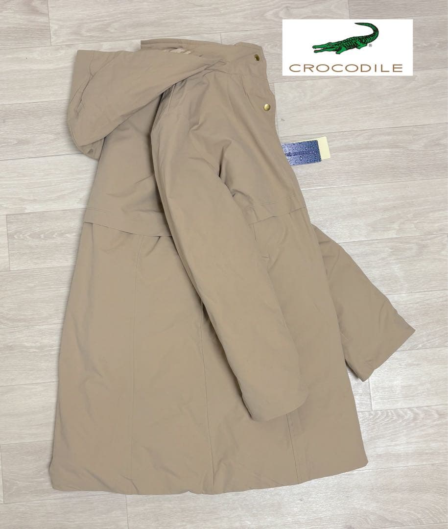 CROCODILE ダウンコート レディースLL フード付き 撥水 新品未使用