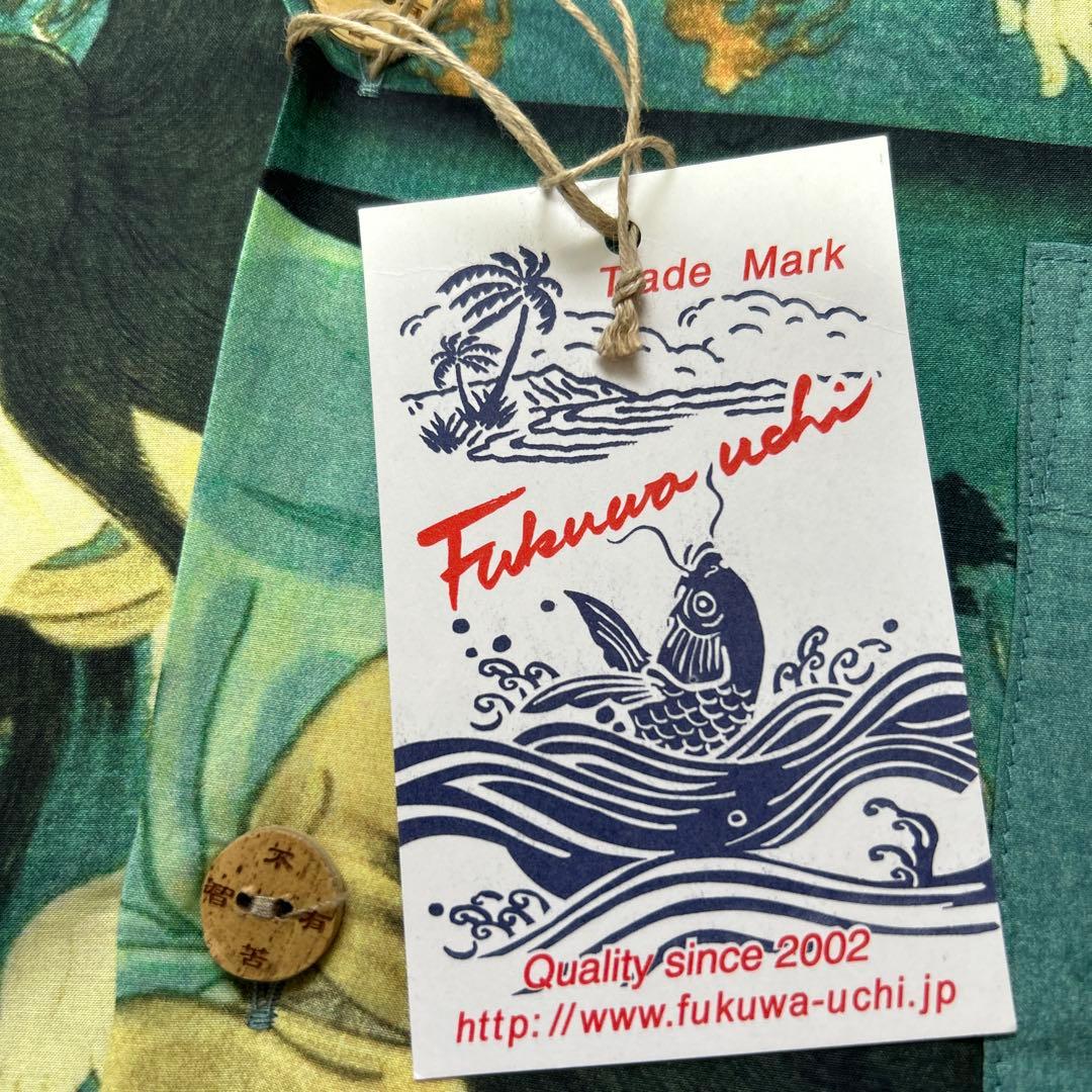 タグ付き Fukuwauchi フクワウチ アロハシャツ XL 浮世絵 幽霊