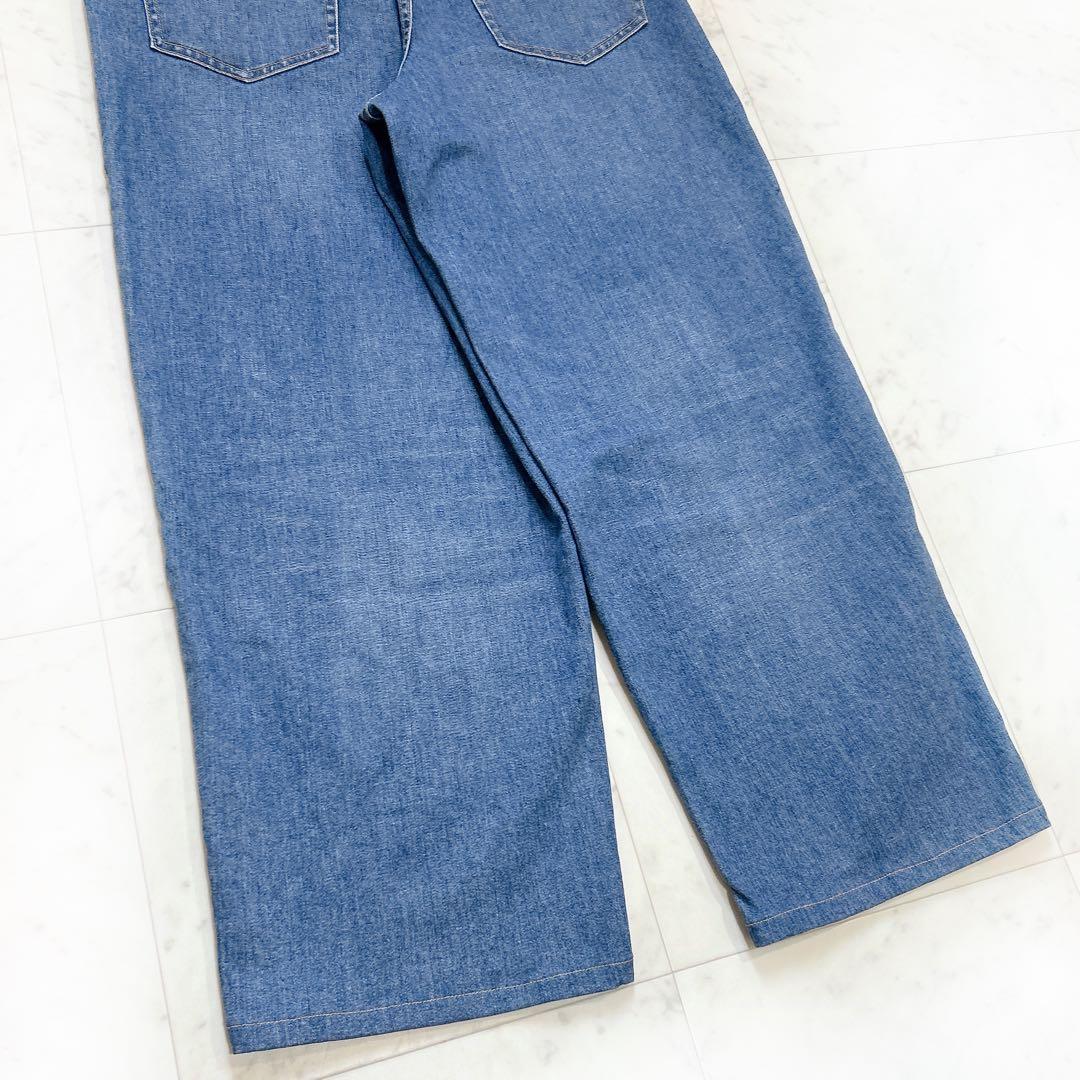 24SS 大きいサイズ 23区 デニム ストレッチワイドパンツ 店舗限定品 48