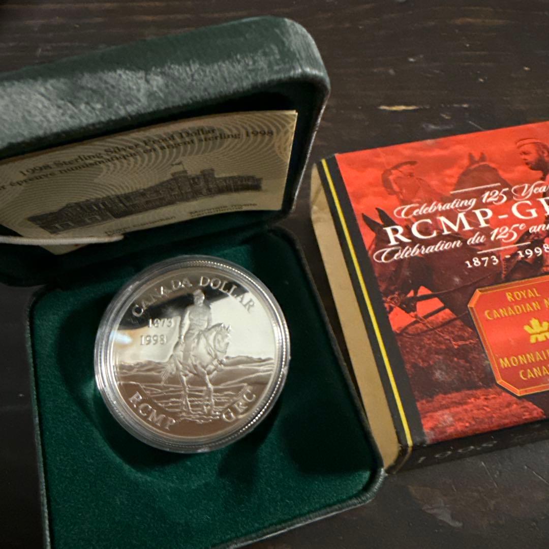 1998 カナダ銀ドル プルーフ RCMP 125 周年記念