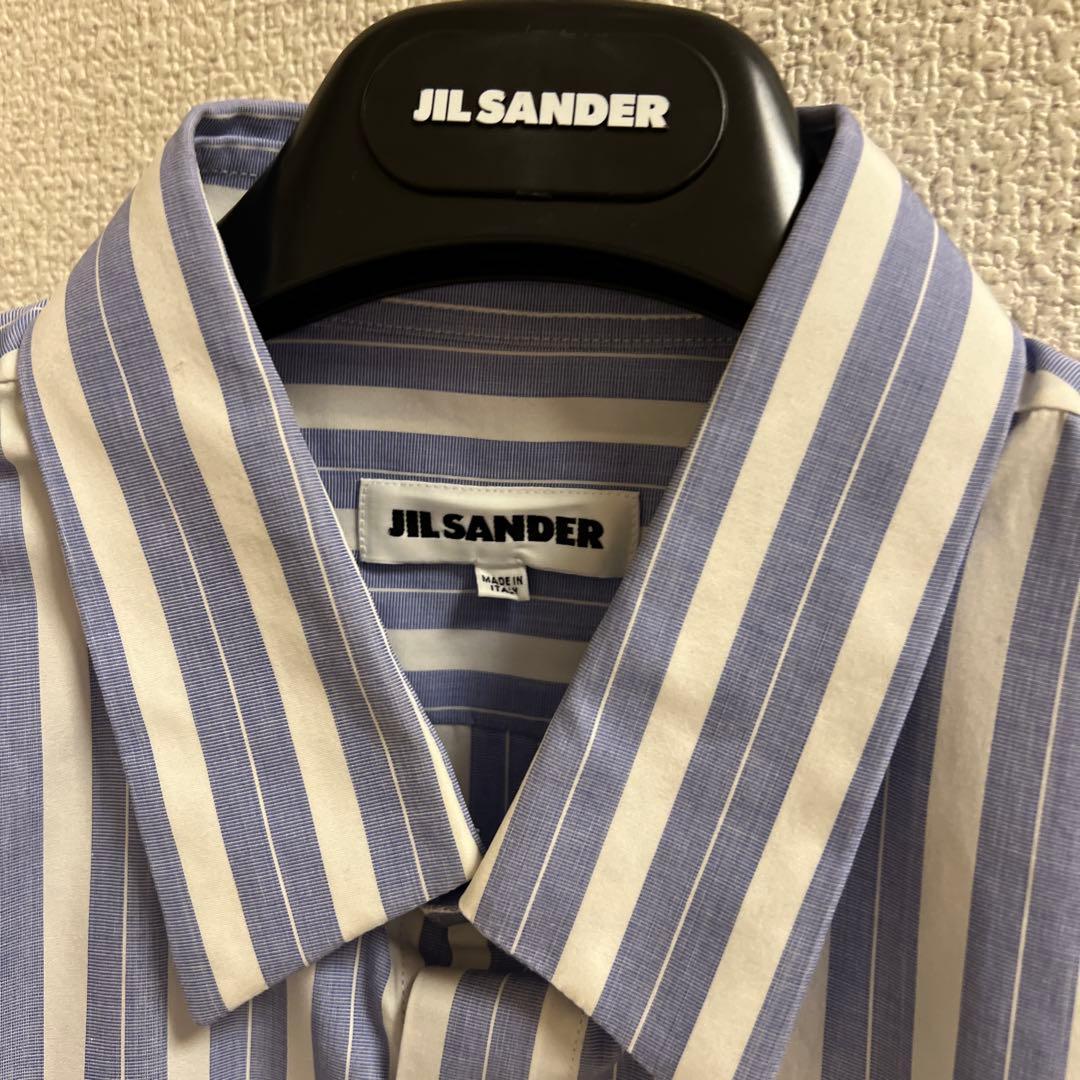 JIL SANDER 青白ストライプ 長袖シャツ