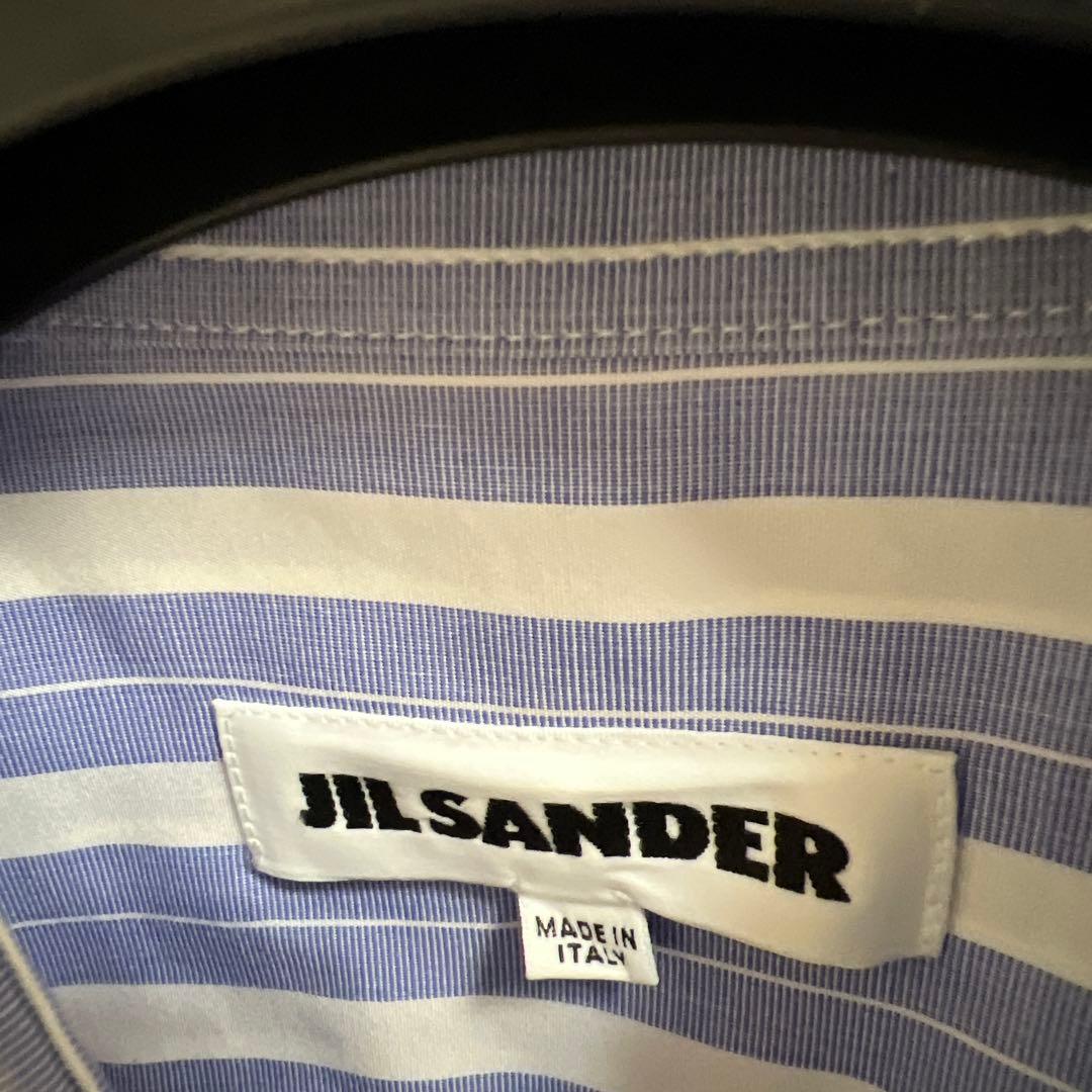 JIL SANDER 青白ストライプ 長袖シャツ