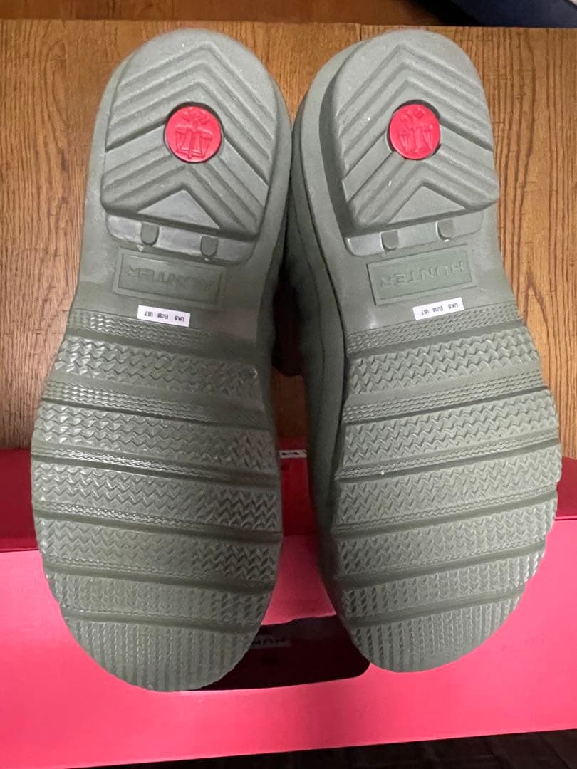 HUNTER レインブーツ　カーキ 長靴 箱付き